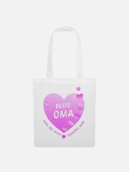 beste Oma - Stoffbeutel - Weiß