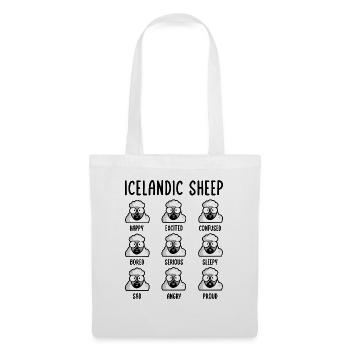 Islandschaf Emotionen Island Schaf Iceland - Stoffbeutel - Weiß - Vorne