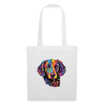 Lockig beschichteter Retriever Hund Rasse Aquarell Cartoo - Stoffbeutel - Weiß - Vorne