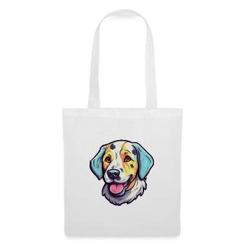 Akbash Hunderasse Aquarell Karikatur Kawaii Colorfu - Stoffbeutel - Weiß - Vorne
