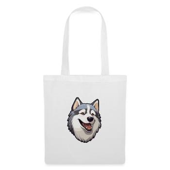 Siberian Huskie Hunderasse Aquarell Karikatur Kawai - Stoffbeutel - Weiß - Vorne