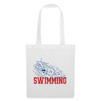 Asterix & Obelix Asterix Schwimmen Design - Stoffbeutel - Weiß - Vorne