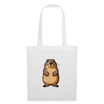Gopher Niedliche Karikatur Kawaii Aquarell Tier Haustier - Stoffbeutel - Weiß - Vorne