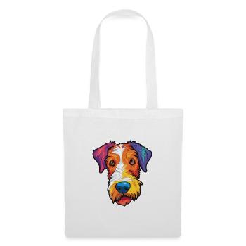 Draht Foxterrier Hunderasse Cartoon Kawaii Illustra - Stoffbeutel - Weiß - Vorne