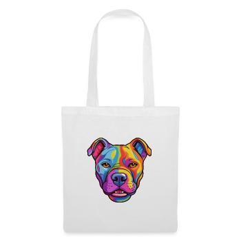 Staffordshire Bullterrier Hunderasse Karikatur Kawai - Stoffbeutel - Weiß - Vorne