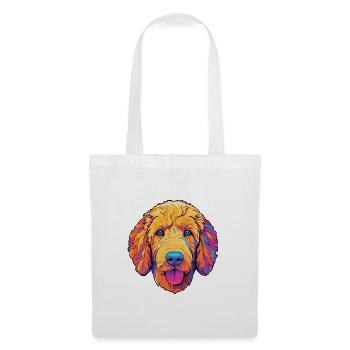Goldendoodle Hunderasse Cartoon Kawaii Illustration - Stoffbeutel - Weiß - Vorne