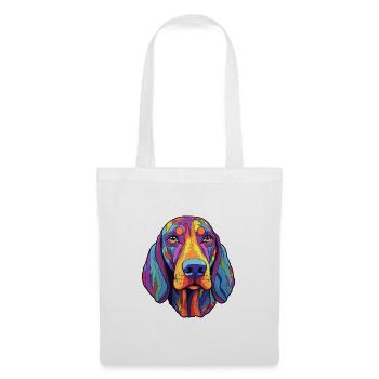 Hannoveraner Hund Rasse Cartoon Kawaii Illustration - Stoffbeutel - Weiß - Vorne