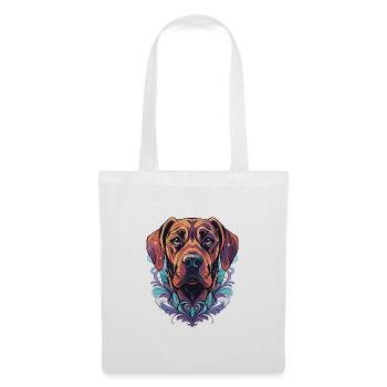 Rhodesian Ridgeback Hund Buntes Aquarell Haustier - Stoffbeutel - Weiß - Vorne