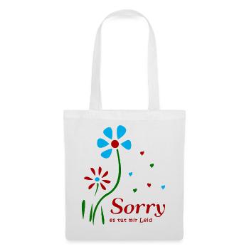 Sorry, es tut mir leid - Stoffbeutel - Weiß - Vorne