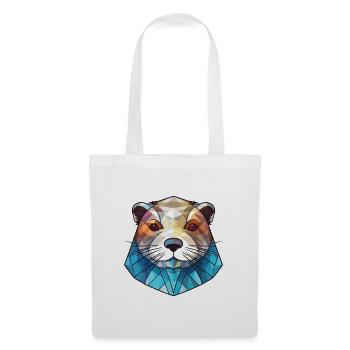 Otter Buntes Aquarell Tier Haustier Illustration - Stoffbeutel - Weiß - Vorne
