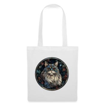 Bristish Longhair Cat Breed Aquarellglas - Stoffbeutel - Weiß - Vorne