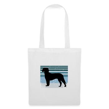 Deutsche Bracke Dog Love Silhouette Vintage Sonnenuntergang - Stoffbeutel - Weiß - Vorne