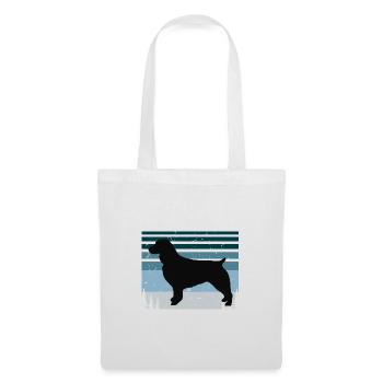 Boykin Spaniel Hundeliebhaber Silhouette Vintage Sonnenuntergang - Stoffbeutel - Weiß - Vorne