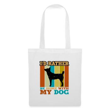Hare Indian Hund Lover Silhouette Vintage Sonnenuntergang - Stoffbeutel - Weiß - Vorne