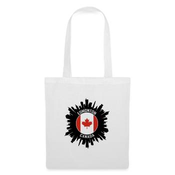 Edmonton Skyline Kanada Flagge Reisesouvenir - Stoffbeutel - Weiß - Vorne