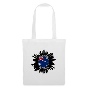 Melbourne Skyline Australien Flagge Reisesouvenir - Stoffbeutel - Weiß - Vorne