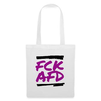 FCK AFD - Stoffbeutel - Weiß - Vorne