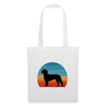 Deutsche Bracke Dog Love Silhouette Vintage Sunset - Stoffbeutel - Weiß - Vorne