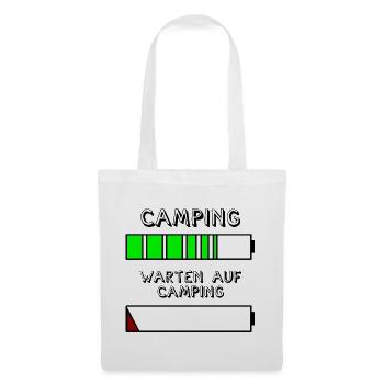 akku camping - Stoffbeutel - Weiß - Vorne