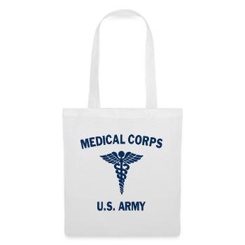 AVM WW2 MEDICAL CORPS US Flagge BLAU - Stoffbeutel - Weiß - Vorne