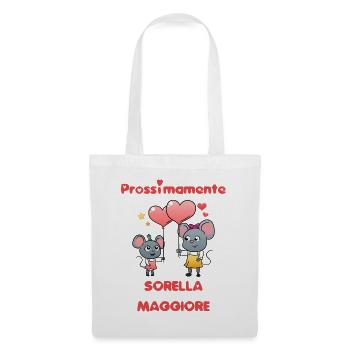 Prossimamente Sorella Maggiore Topi Carini - Stoffbeutel - Weiß - Vorne