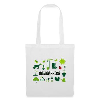 homeoffice im Garten - Stoffbeutel - Weiß - Vorne