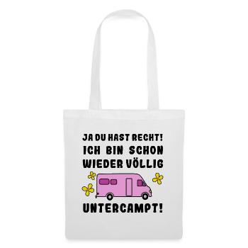 völlig untercampt womo - Stoffbeutel - Weiß - Vorne