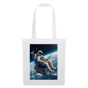  Astronaut beim Angeln - Stoffbeutel - Weiß - Vorne