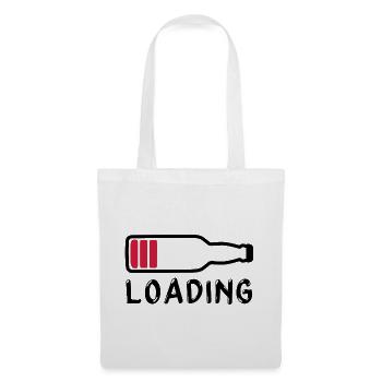 Laden Bier trinken - Laden - Stoffbeutel - Weiß - Vorne
