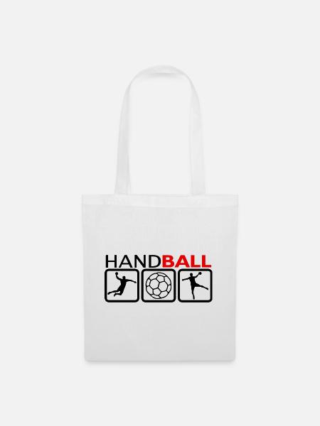 Handball - Stoffbeutel - Weiß