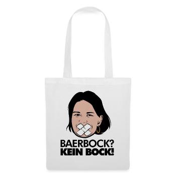 Annalena Baerbock Politik Grüne Kein Bock Wahlen - Stoffbeutel - Weiß - Vorne