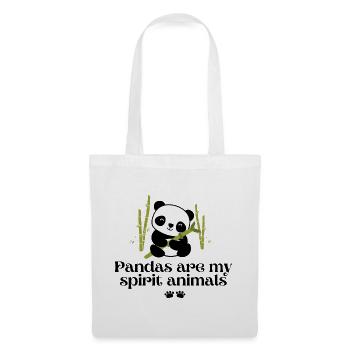 Pandas sind mein Geisttier - Stoffbeutel - Weiß - Vorne