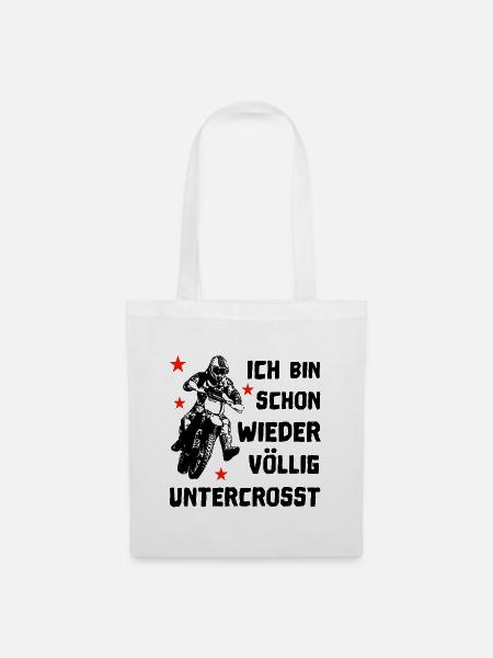 völlig untercrosst - Stoffbeutel - Weiß