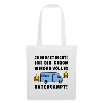 völlig untercampt womo - Stoffbeutel - Weiß - Vorne