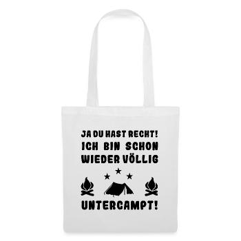völlig untercampt zelt - Stoffbeutel - Weiß - Vorne