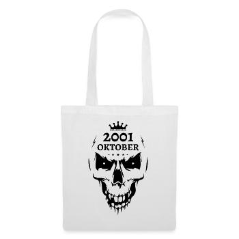Oktober 2001 Totenkopf - Stoffbeutel - Weiß - Vorne
