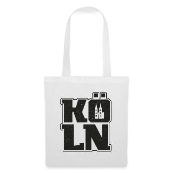 Kölner Grafik Karneval Souvenir Fasching Köln - Stoffbeutel - Weiß - Vorne