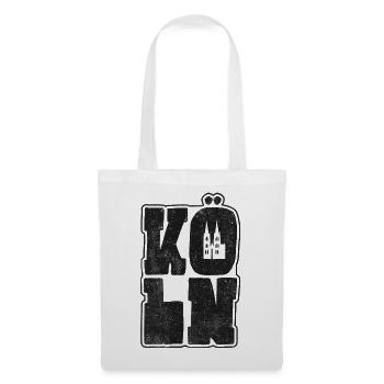 Kölner Design Karneval Souvenir Fasching Köln - Stoffbeutel - Weiß - Vorne