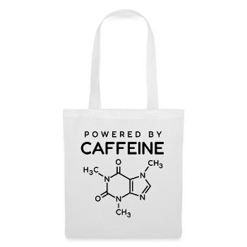 Angetrieben von Koffein-Chemikalieformel - Stoffbeutel - Weiß - Vorne