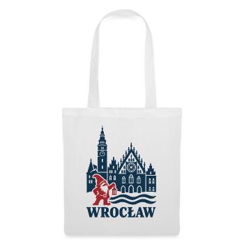Wroclaw Zwerg und Rathaus - Stoffbeutel - Weiß - Vorne