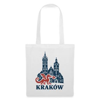 Krakauer Wawel-Drache und St.-Marien-Kirche - Stoffbeutel - Weiß - Vorne