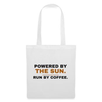 Angetrieben von der Sonne Betrieben von Kaffee - Stoffbeutel - Weiß - Vorne