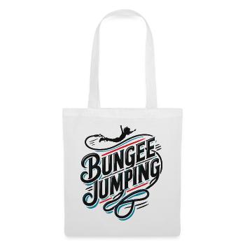  Bungee Jumper Geschenkidee, Bungy Jumps, Bungee - Stoffbeutel - Weiß - Vorne