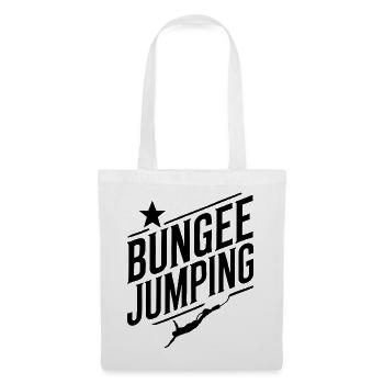  Bungee Jumper Geschenkidee, Bungy Jumps, Bungee - Stoffbeutel - Weiß - Vorne