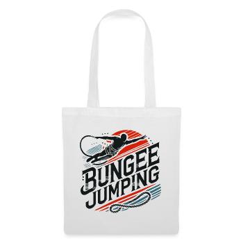 Bungee Jumper Geschenkidee, Bungy Jumps, Bungee - Stoffbeutel - Weiß - Vorne