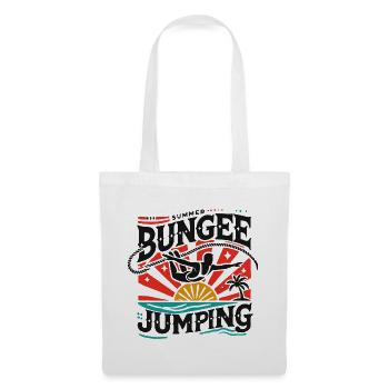  Bungee Jumper Geschenkidee, Bungy Jumps, Bungee - Stoffbeutel - Weiß - Vorne