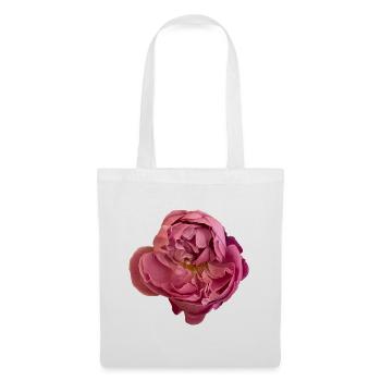 Elegante rosa Rosenblüte - Stoffbeutel - Weiß - Vorne