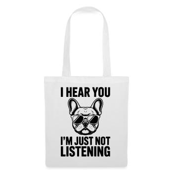 Französische Bulldogge Fun French Bulldog Geschenk - Stoffbeutel - Weiß - Vorne