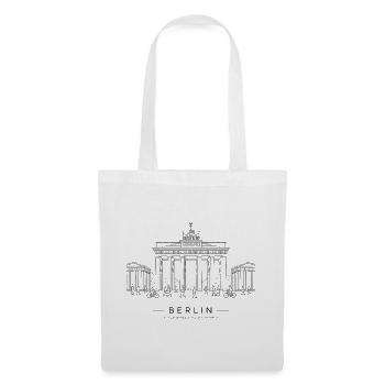 Berliner Brandenburger Tor - Stoffbeutel - Weiß - Vorne