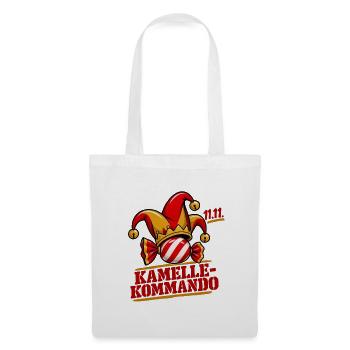 Kamelle-Kommando Karneval-T-Shirt - Stoffbeutel - Weiß - Vorne